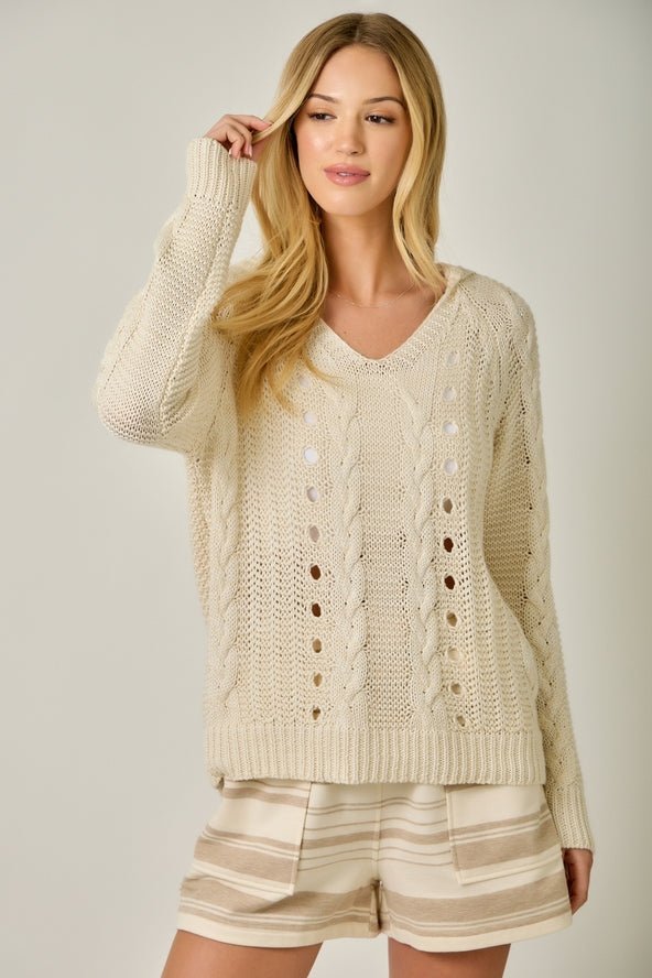 Cable Knit Hoodie image 8