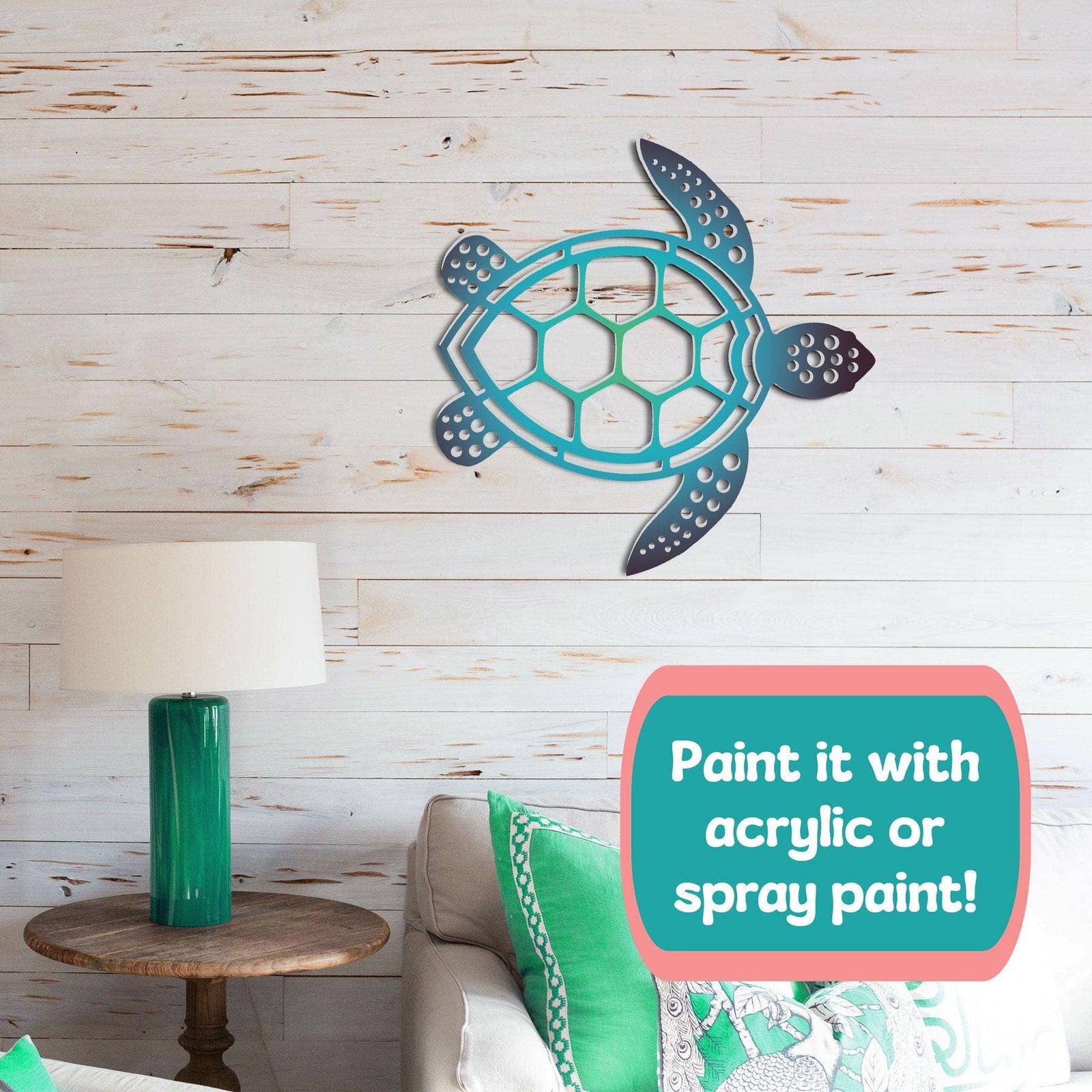 Sea Turtle Outdoor Wall Art, Weatherproof PVC image 5