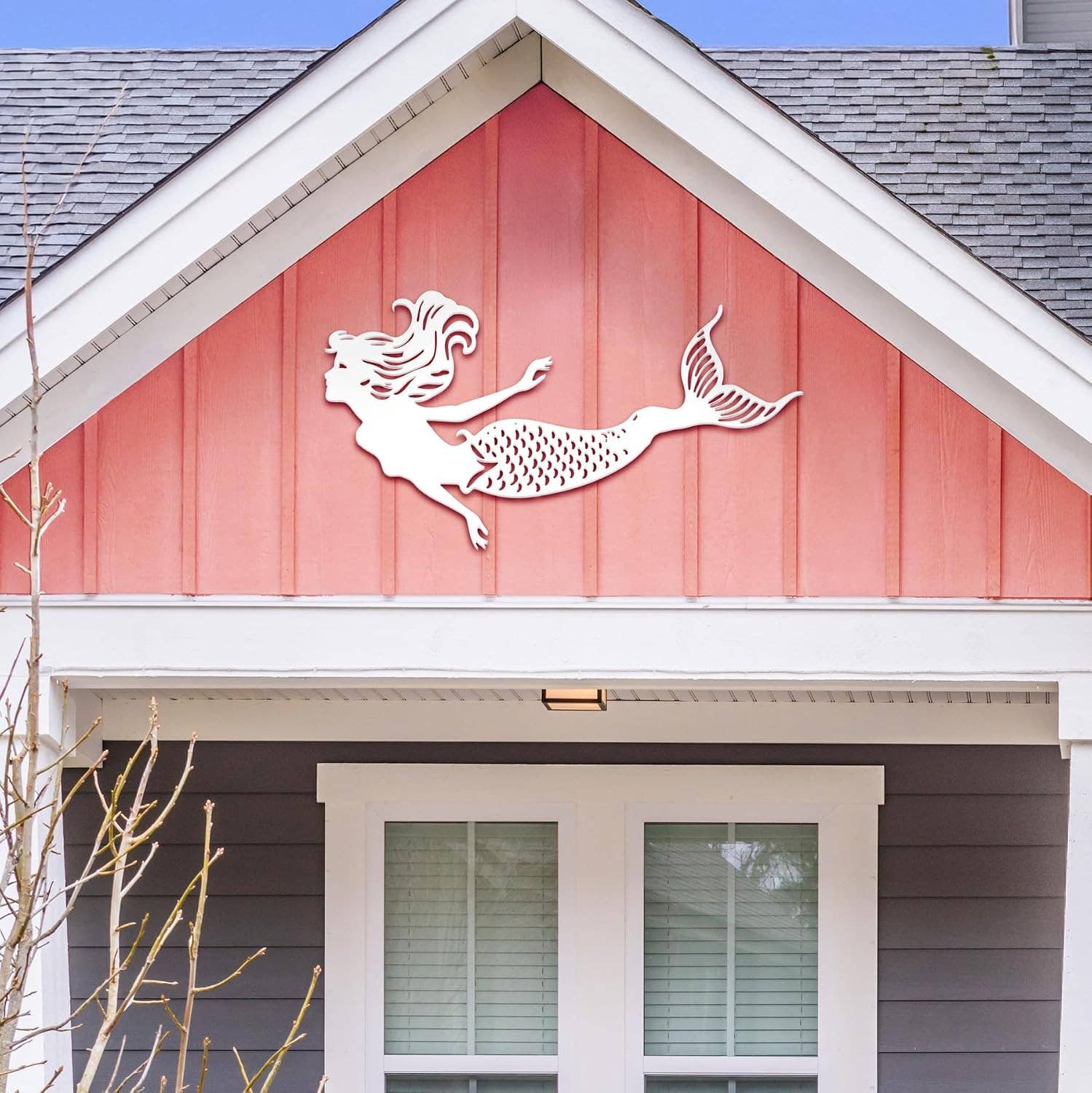 Mermaid Wall Art – Weatherproof PVC Decor for Beach House, Porch & Pool image 1