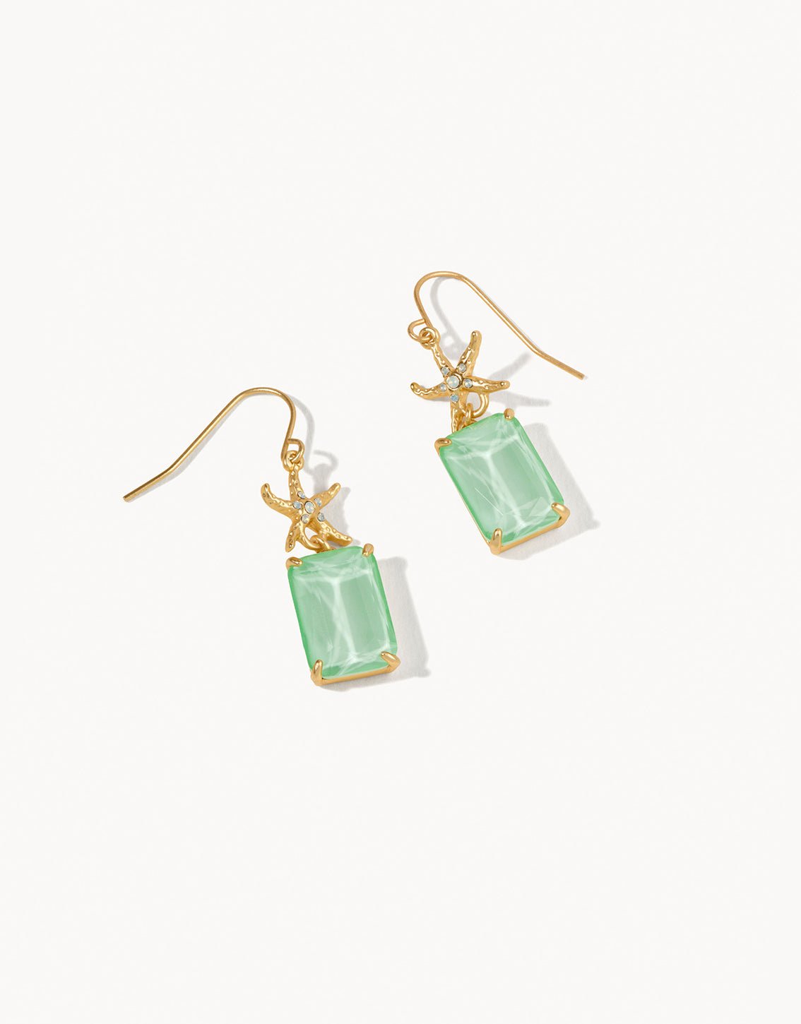 Mermaid Glass Starfish Earrings image 1