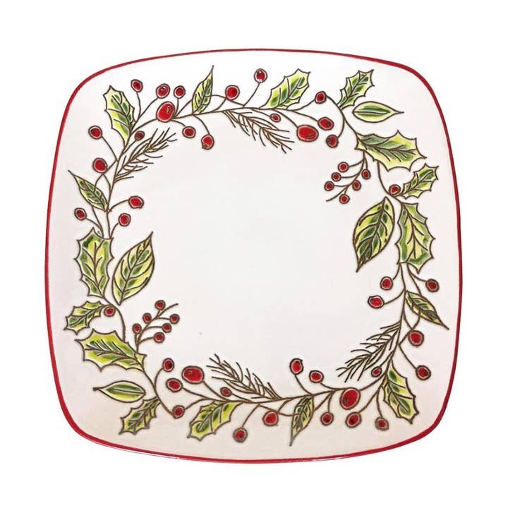 Poinsettia Holly Dish Collection image 1