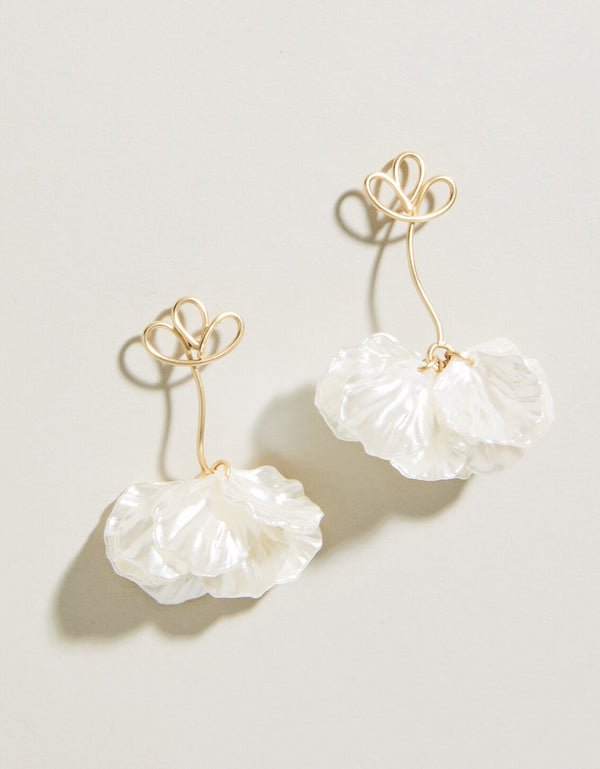 Corolla Stem Pearl Earrings image 1