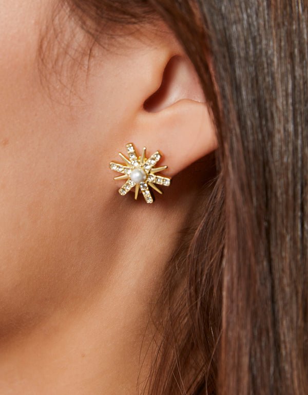Starry Night Stud Earrings Crystal image 1