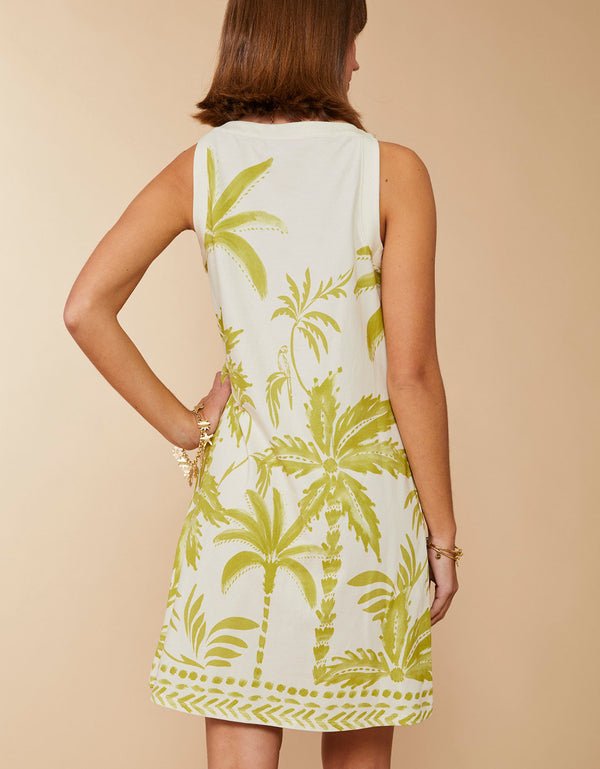 Madolyn Dress Southern Resort Palms Green image 4