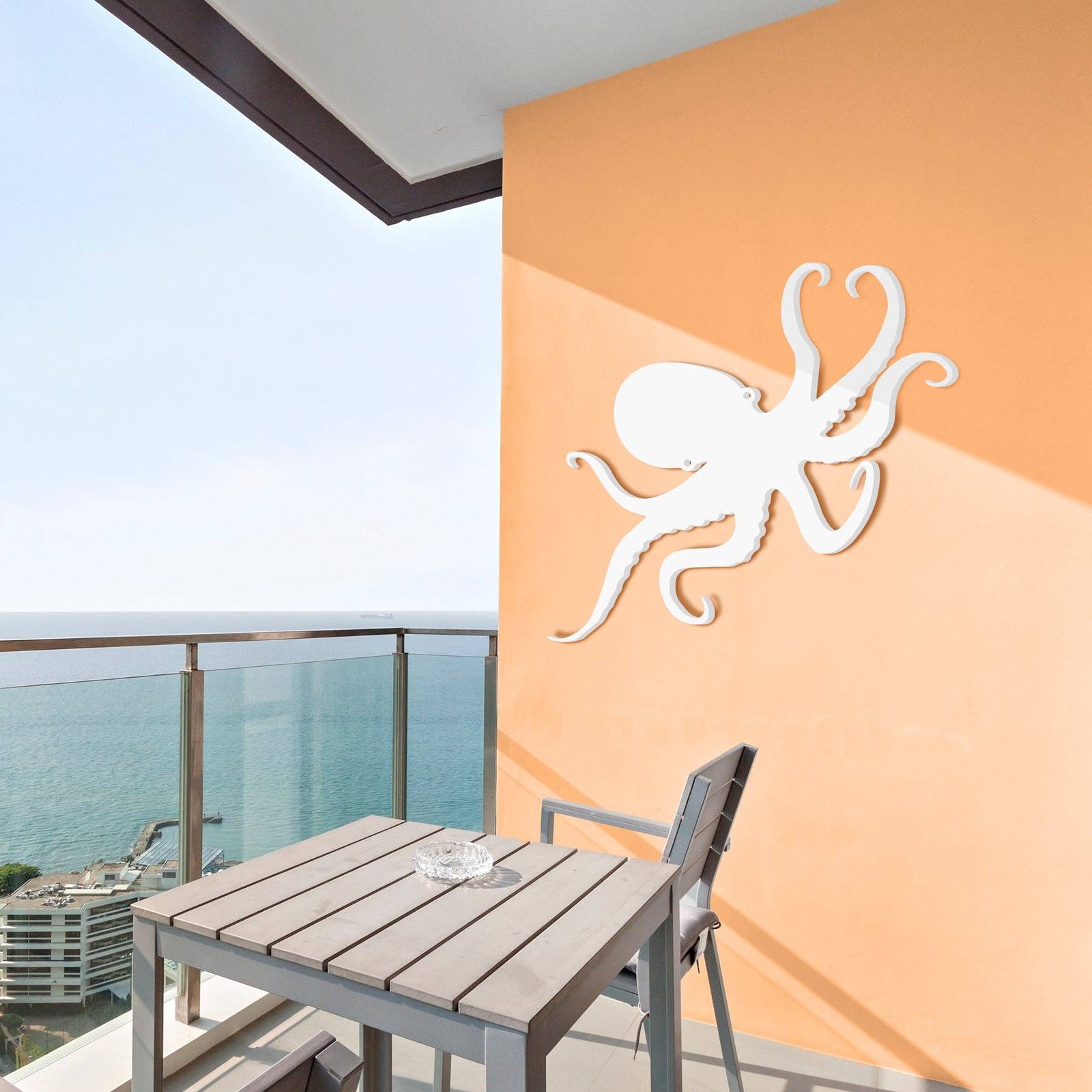 Outdoor Octopus Wall Art – PVC Coastal Beach House Decoration image 5