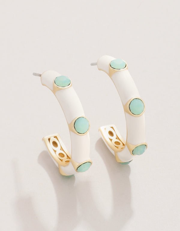 Clara Gem Hoop Earrings image 1