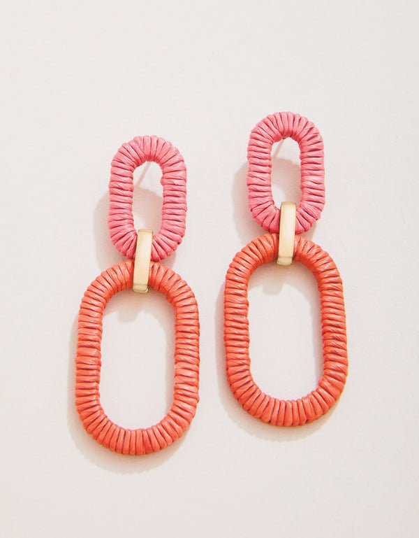 Straw Link Earrings image 2