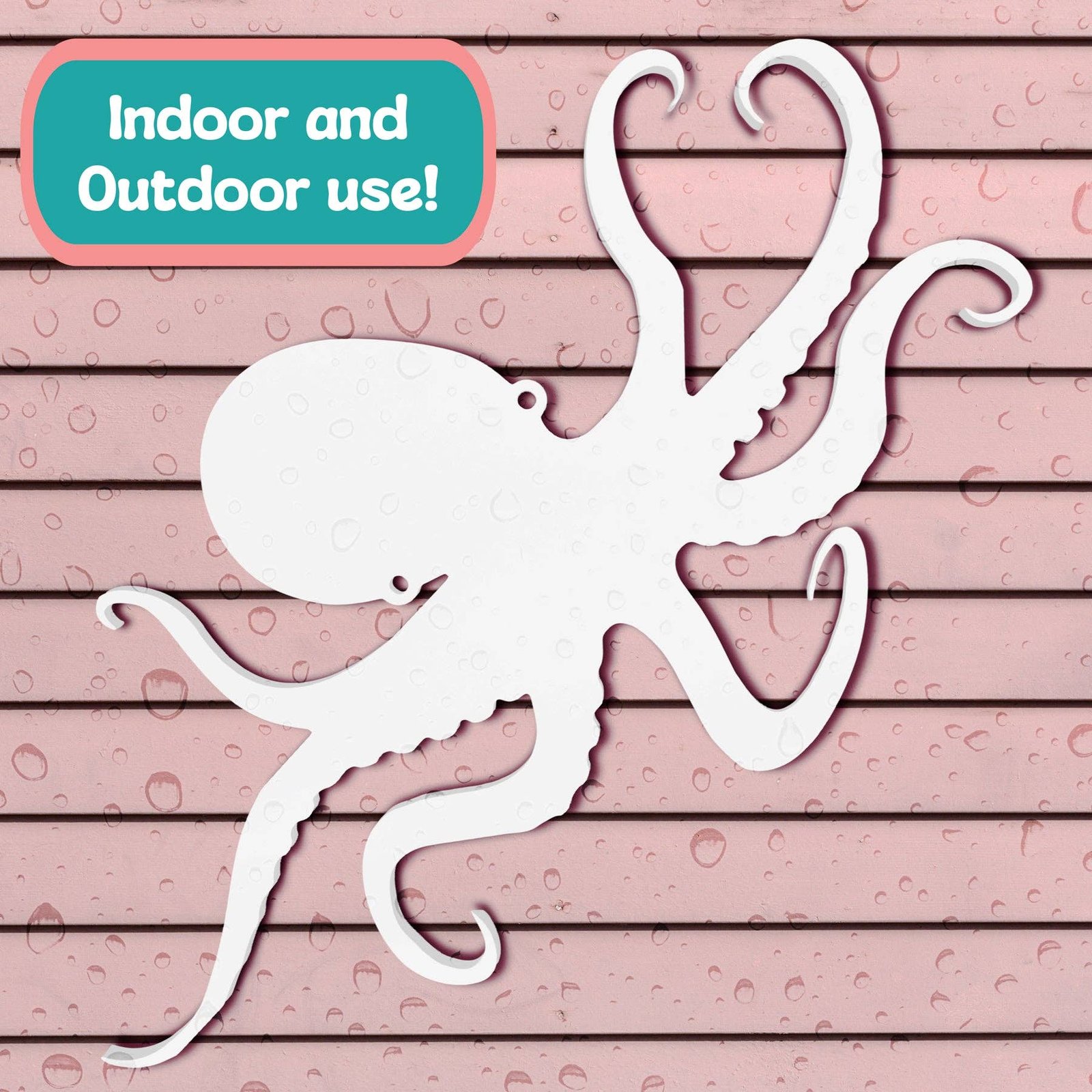 Outdoor Octopus Wall Art – PVC Coastal Beach House Decoration image 10
