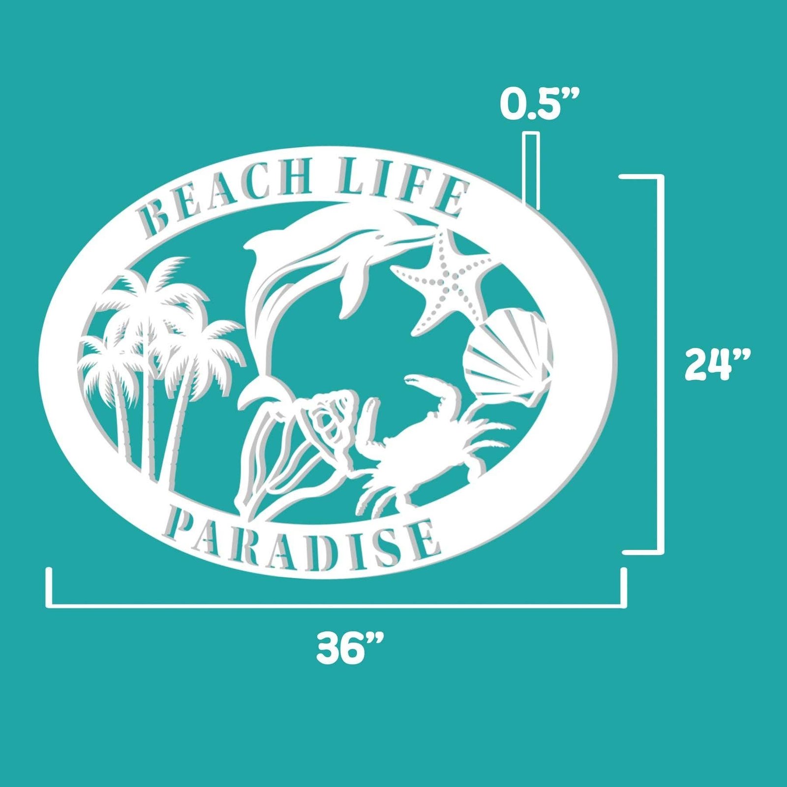Custom Beach House Sign: 36" image 3