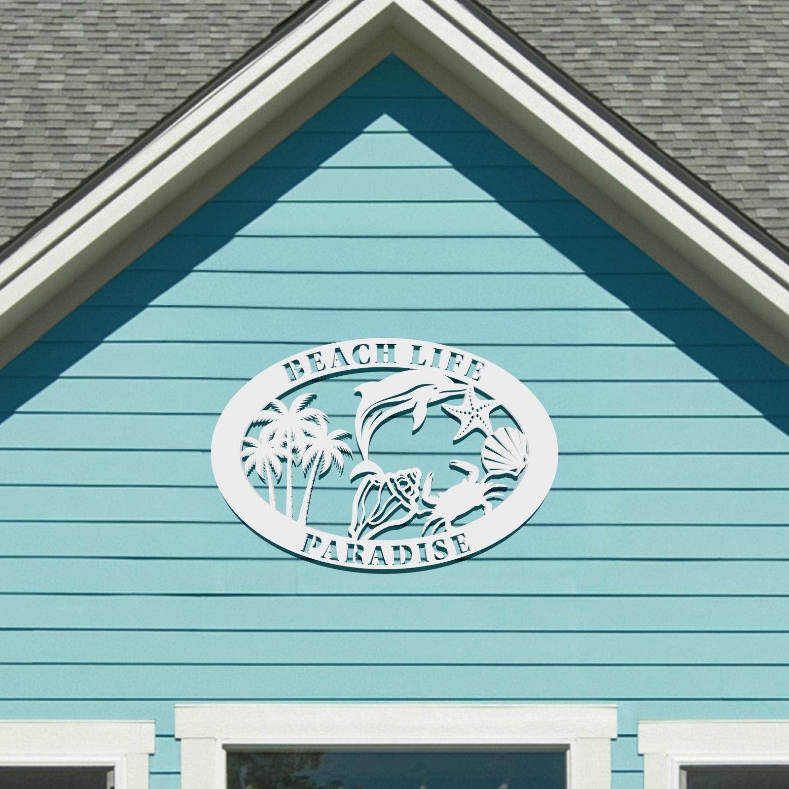 Custom Beach House Sign: 36" image 4