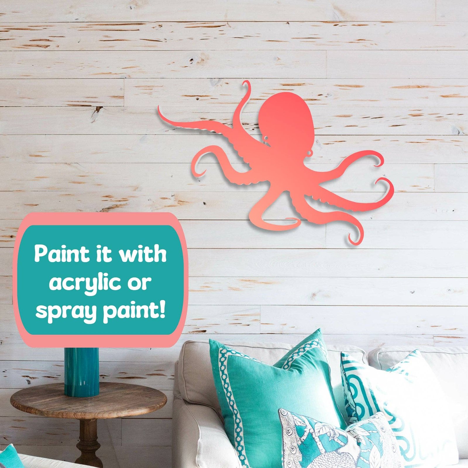 Outdoor Octopus Wall Art – PVC Coastal Beach House Decoration image 9