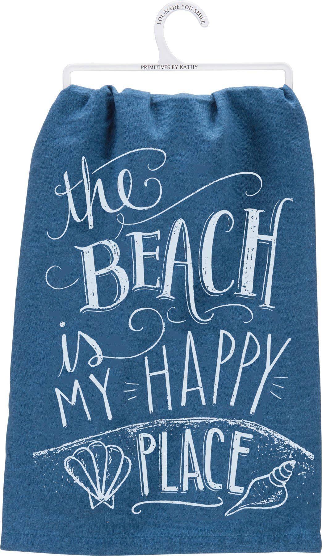 The Beach Is My Happy Place Chalk Kitchen Towel image 1