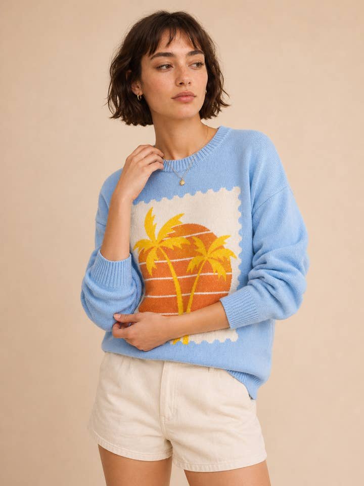 Tropical Palm Sweater image 1