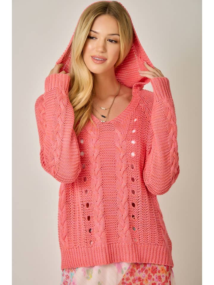 Cable Knit Hoodie image 3