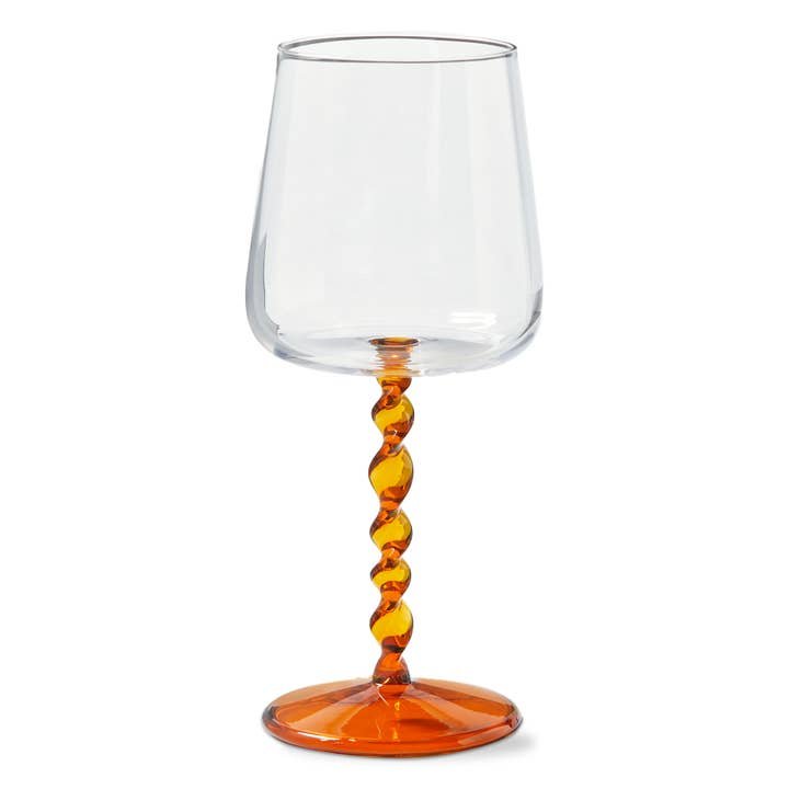 Amber Twist Wine Glass image 1