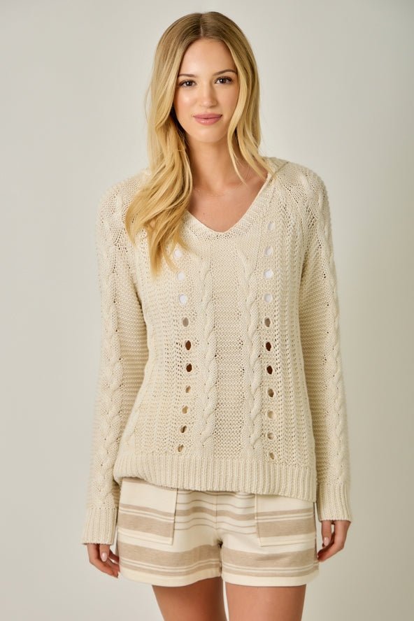 Cable Knit Hoodie image 10