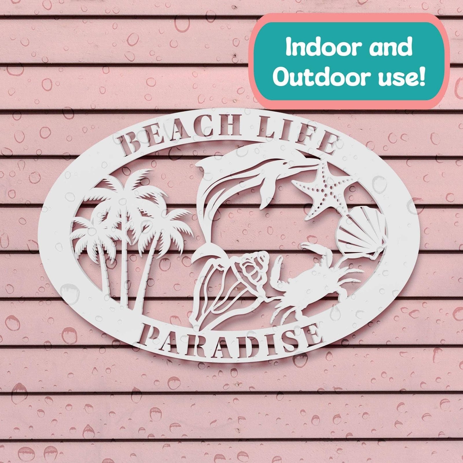 Custom Beach House Sign: 36" image 8