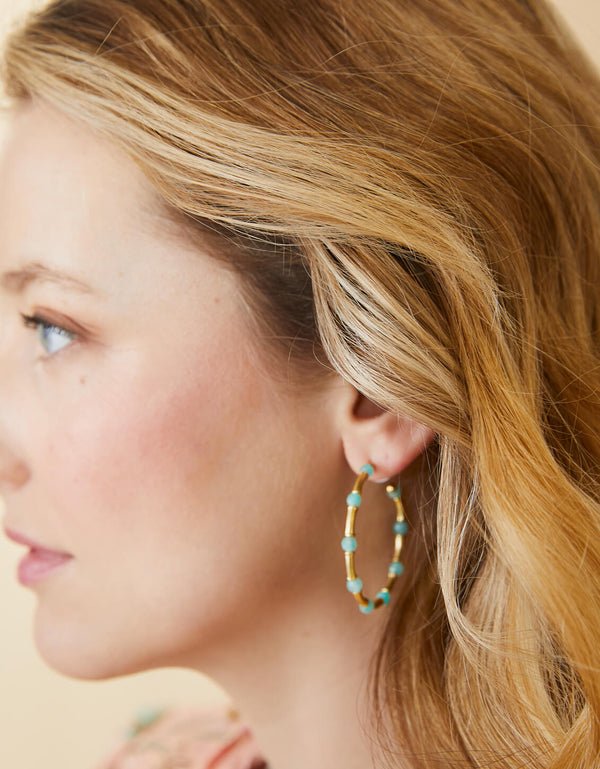 Calm Waters Hoop Earrings image 1