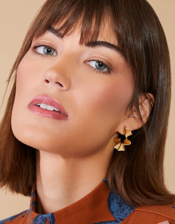 Ruffle Hoop Earrings image 1