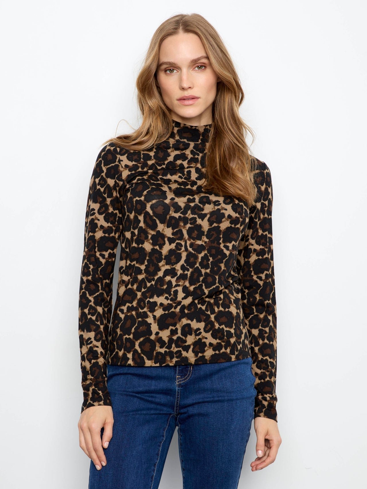 Charlie B Leopard Mock Neck Top image 2