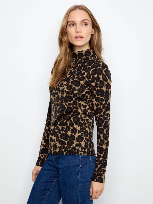 Charlie B Leopard Mock Neck Top image 5