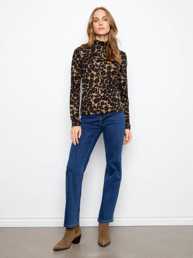Charlie B Leopard Mock Neck Top image 8