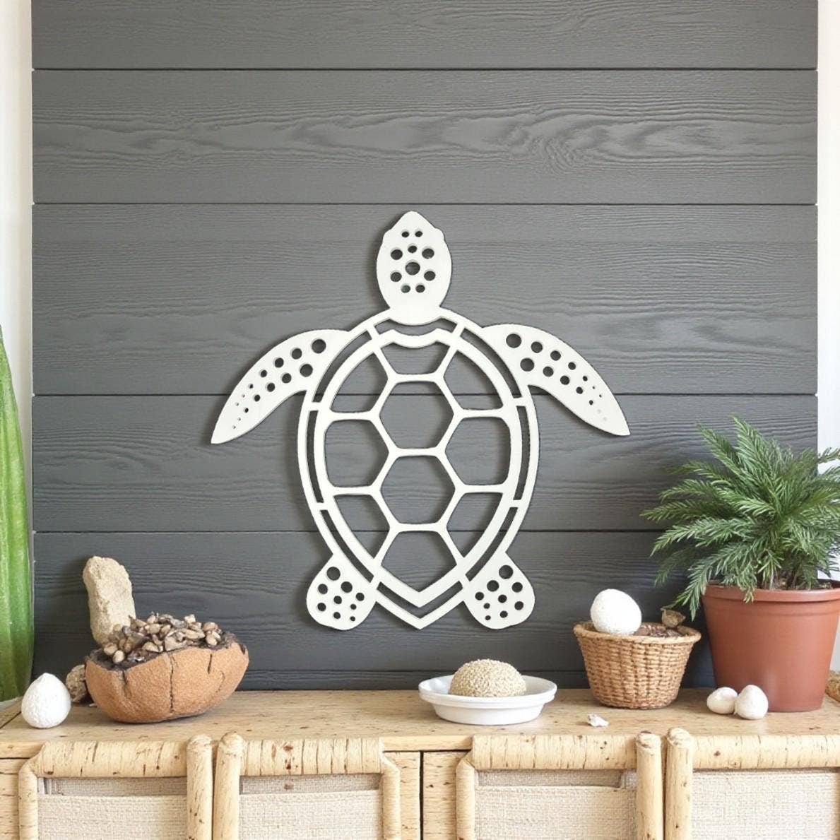 Sea Turtle Outdoor Wall Art, Weatherproof PVC image 3
