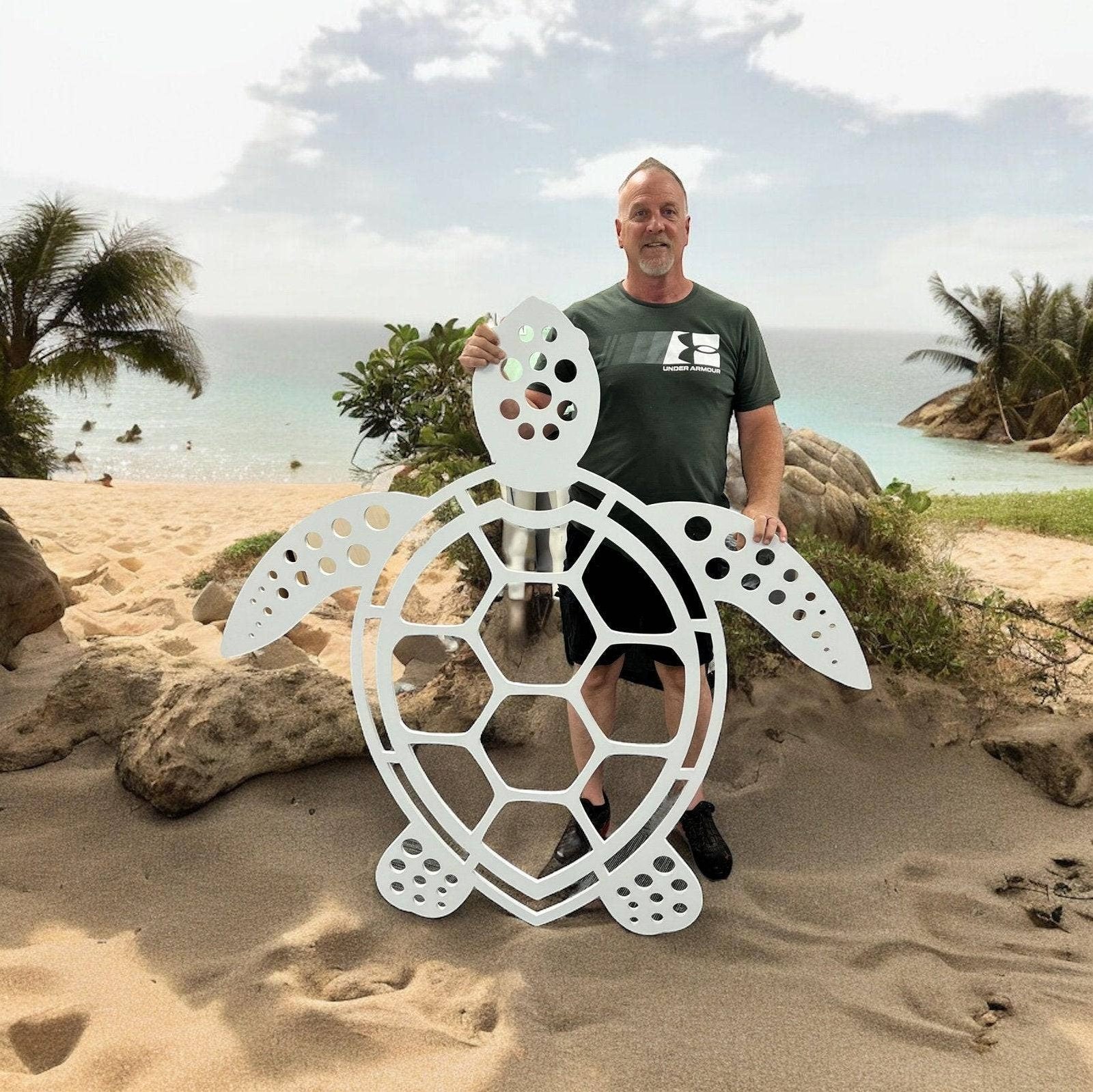Sea Turtle Outdoor Wall Art, Weatherproof PVC image 7