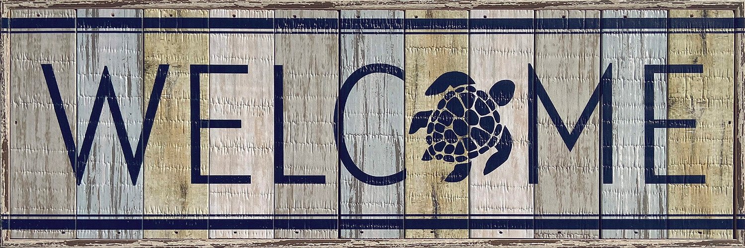 Welcome Turtle Icon 18" x 6" Sign image 1