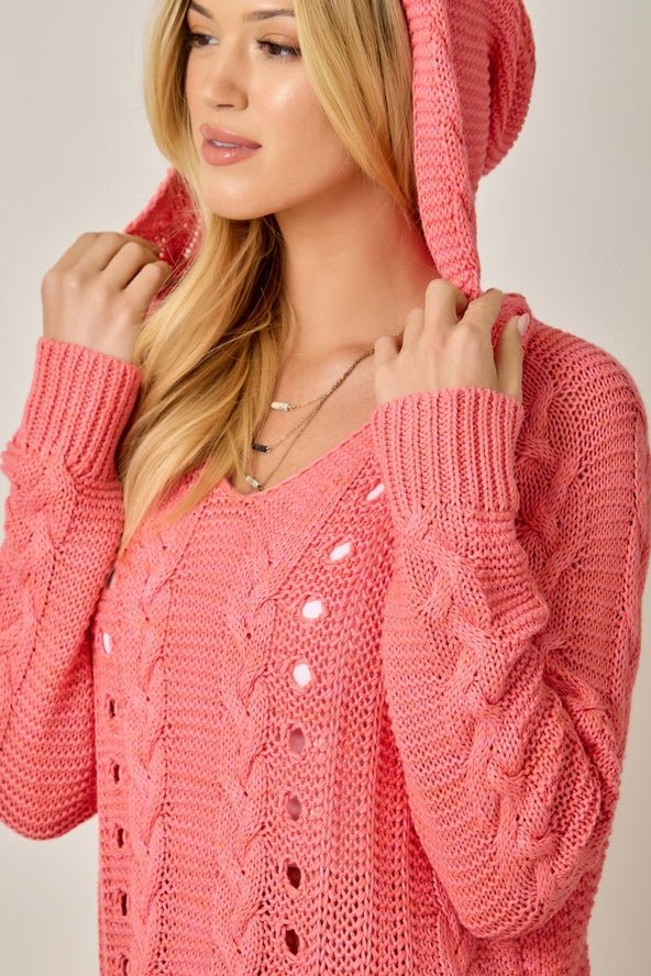 Cable Knit Hoodie image 1