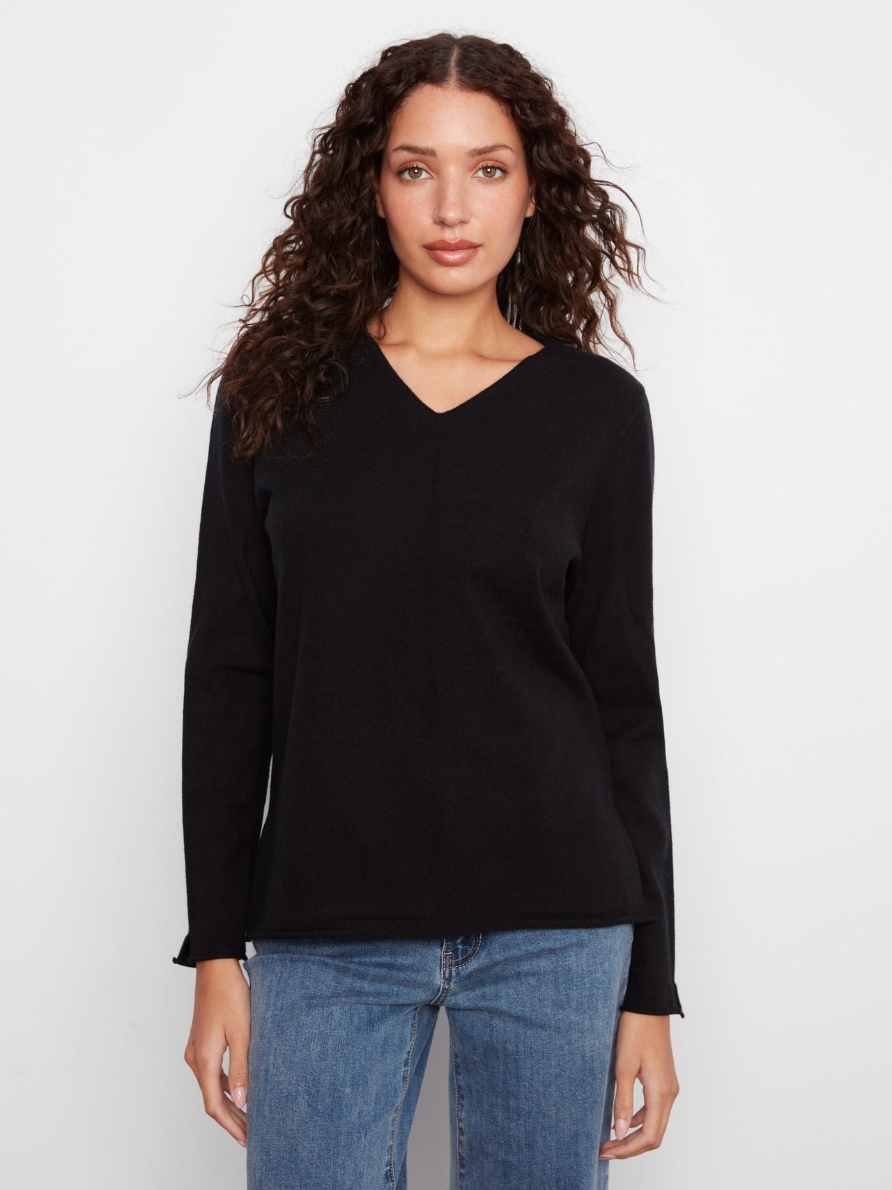 Charlie B V-Neck Sweater image 1