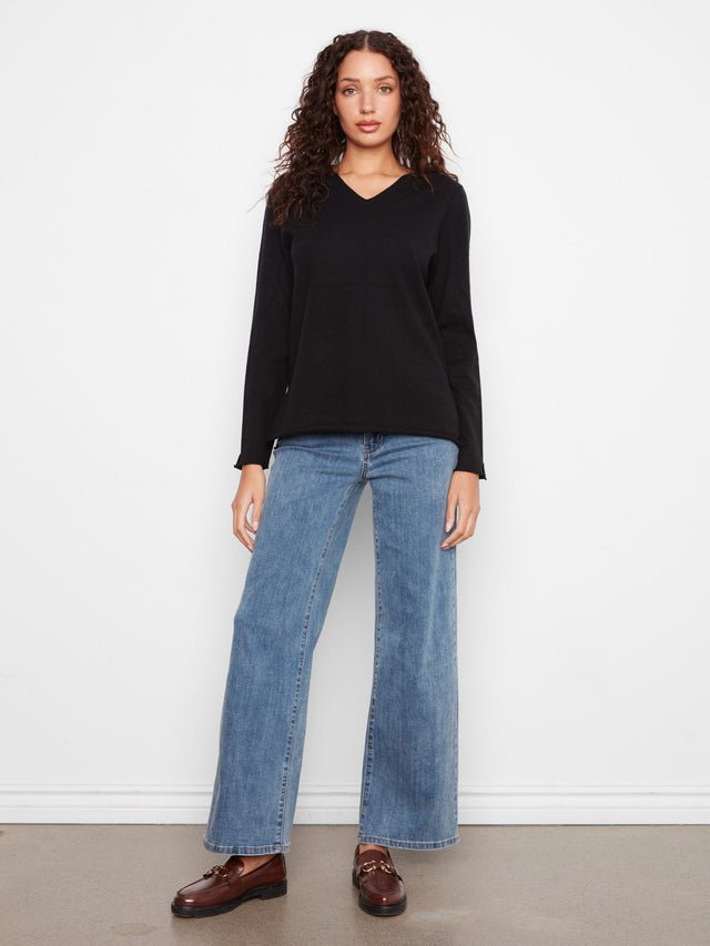 Charlie B V-Neck Sweater image 3