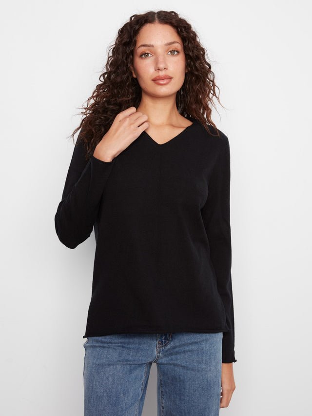 Charlie B V-Neck Sweater image 4