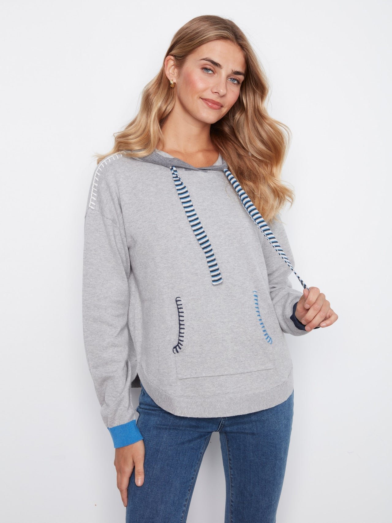 Charlie B Detail Hooded Sweater image 1