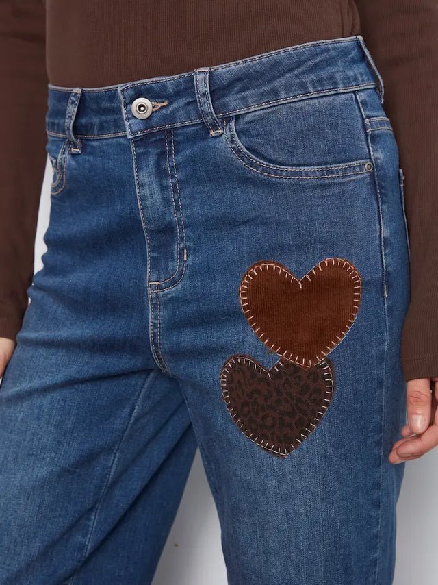 Charlie B Heart Patch Jeans image 7
