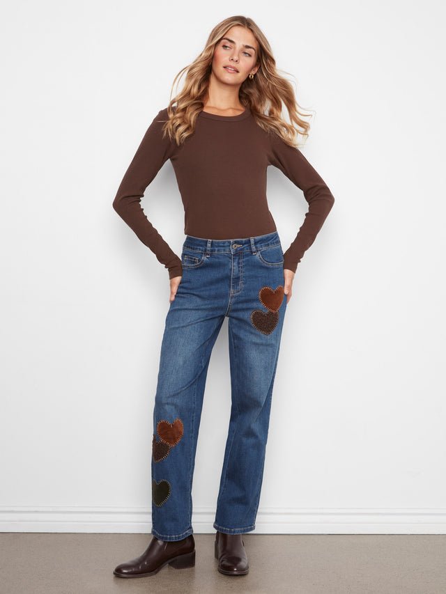 Charlie B Heart Patch Jeans image 4
