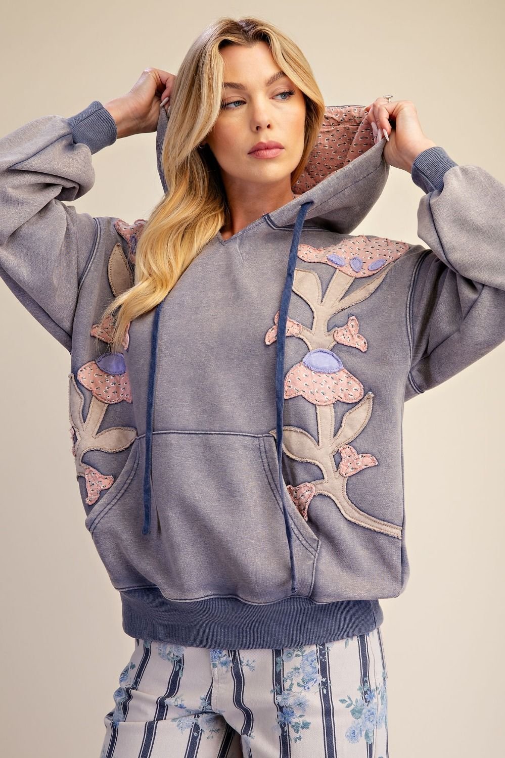 Easel Floral Patch Hoodie image 3