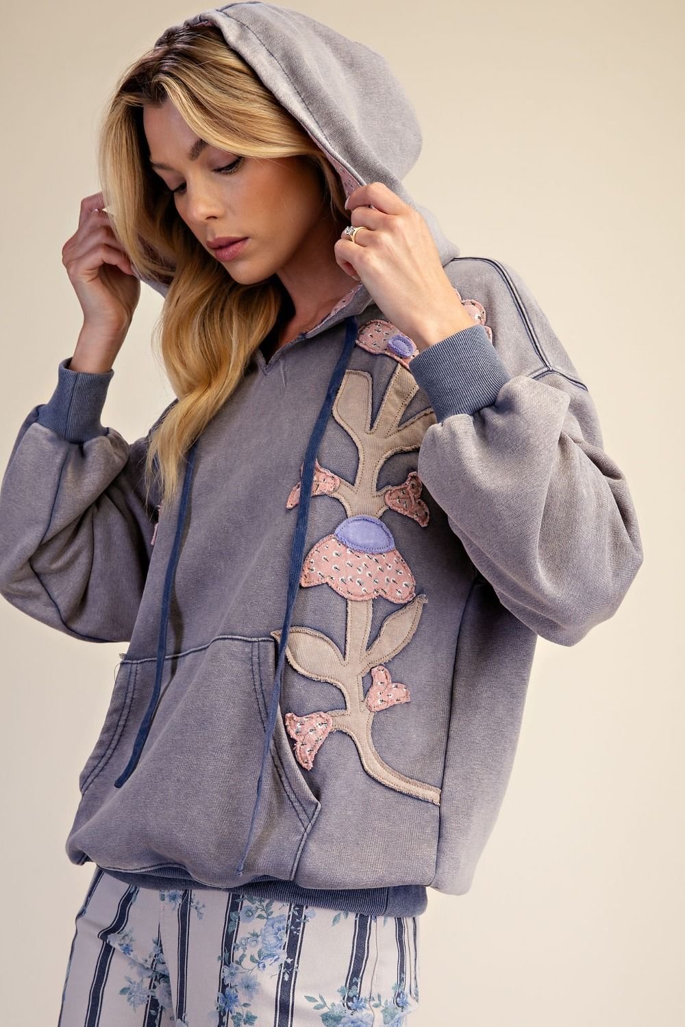 Easel Floral Patch Hoodie image 2