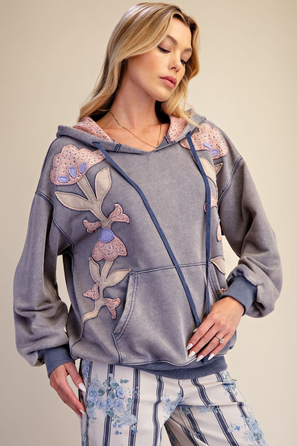 Easel Floral Patch Hoodie image 1