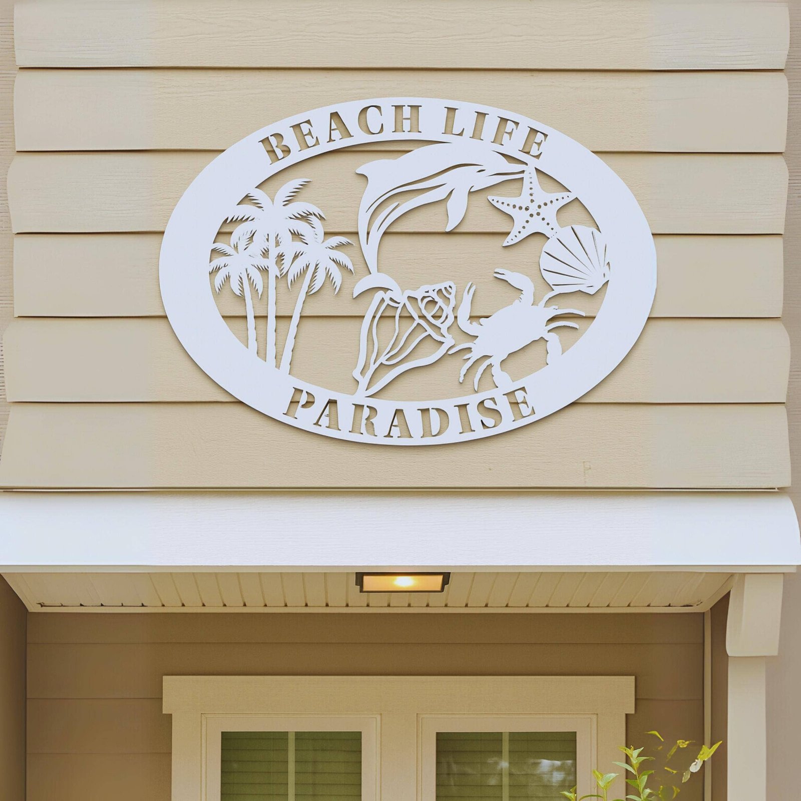 Custom Beach House Sign: 36" image 1
